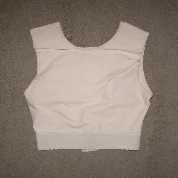 NEW size L 8-10 Beige Marena Recovery Sleeveless Vest w/Zipper front - Picture 5 of 13